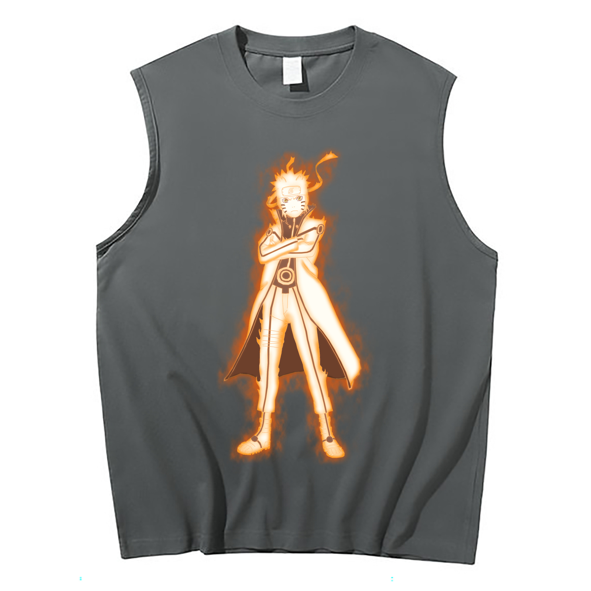 （画像用） NARUTO -ナルト- うずまき ナルト Uzumaki Naruto コットン100％タンクトップ（フロントプリント）